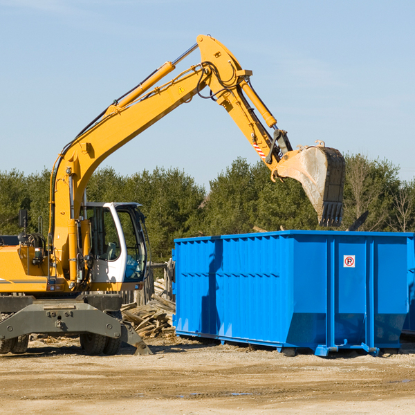 what size residential dumpster rentals are available in Bixby Missouri